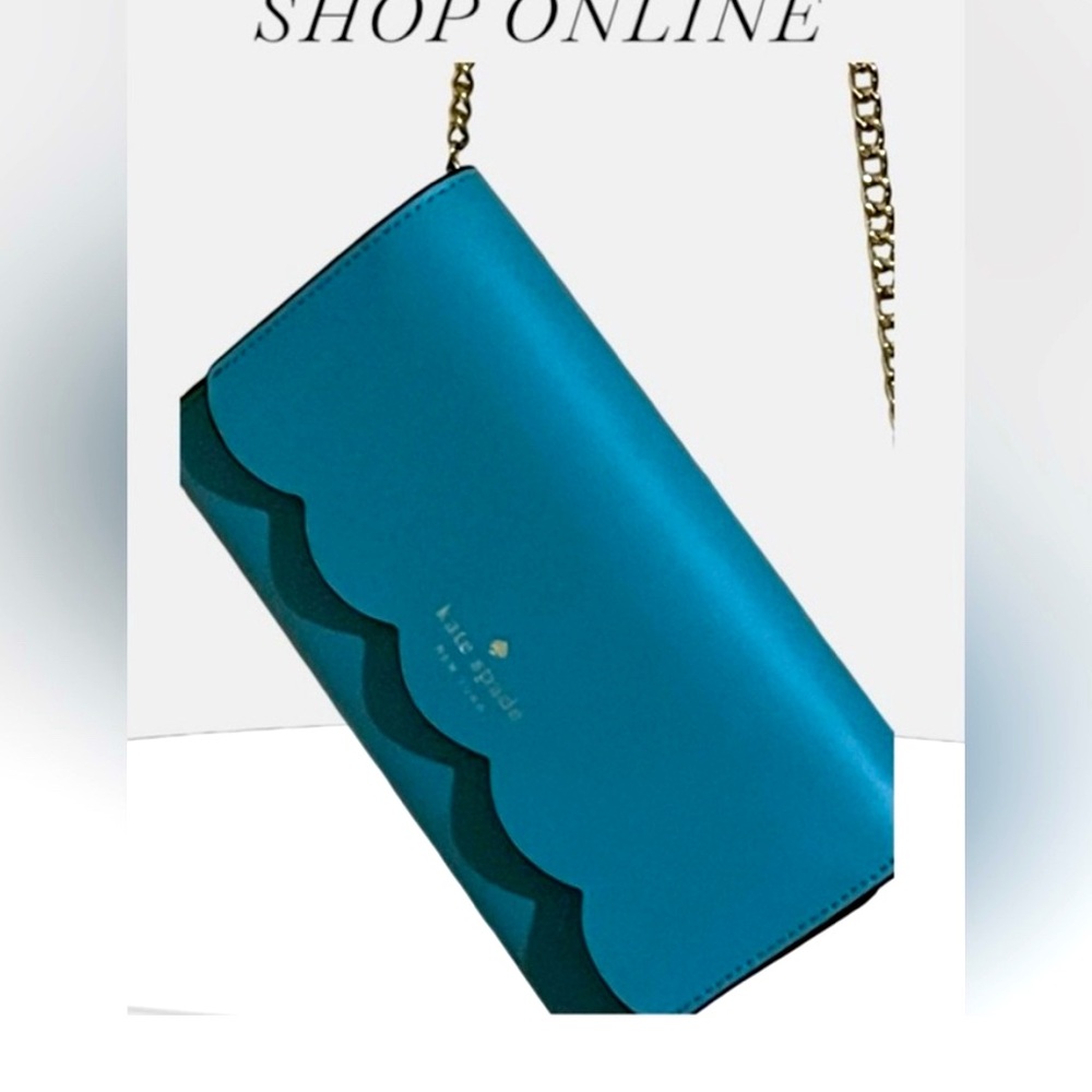 Kate Spade Elegant Blue Chain Strap Bag like new - Picture 7 of 8